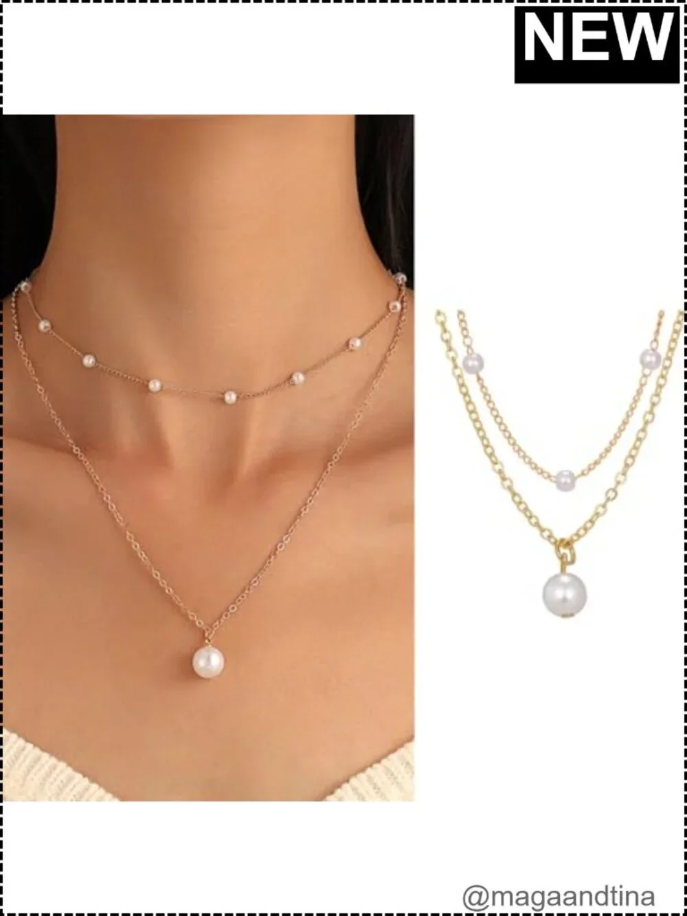 16pcs 14K Gold Plated Choker Layering Necklaces Set for Women